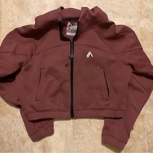 Maroon Alphalete Cropped Hoodie